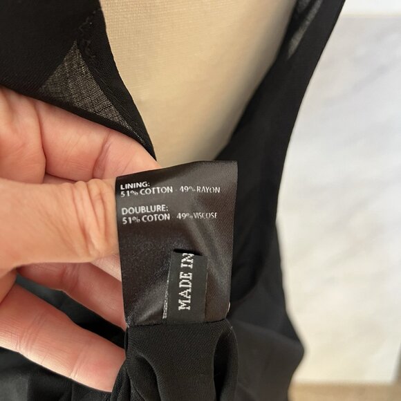 Ann Demeulemeester Vest S Women Black Wool Semi Sheer Button Collar Waistcoat 40 - Picture 8 of 8